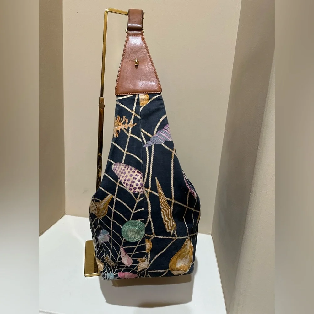 Nautical Gucci x Tom Ford era Hobo Canvas and Leather Rare Bag - Picture 5 of 12